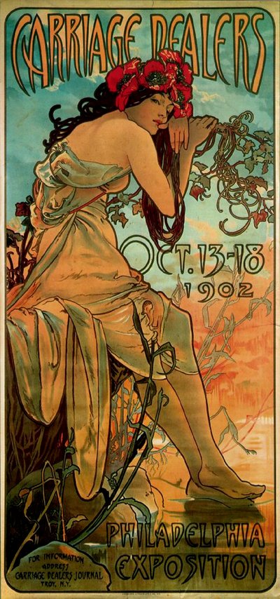 Rivenditori di carrozze, 1902 da Alphonse Mucha